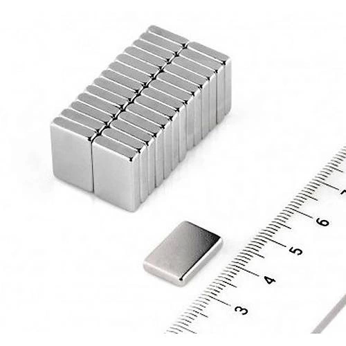 1 Adet 15x10x1.5 Mm Köşeli Neodyum Mıknatıs N35 Magnet Dayanıklı Nikel Kaplama