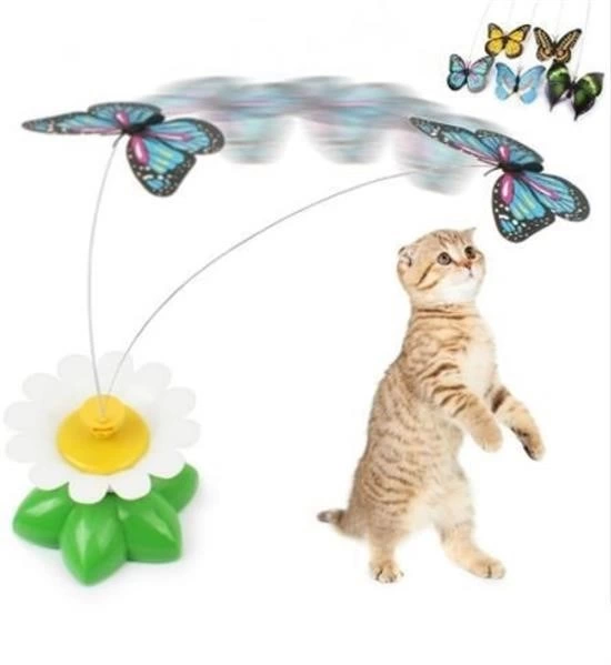 Hareketli Dönen Kelebek - Kedi Oyuncağı