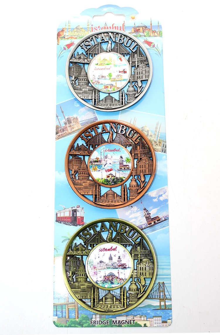 İstanbul Temalı Metal Magnet 3'lü Set Alk2891