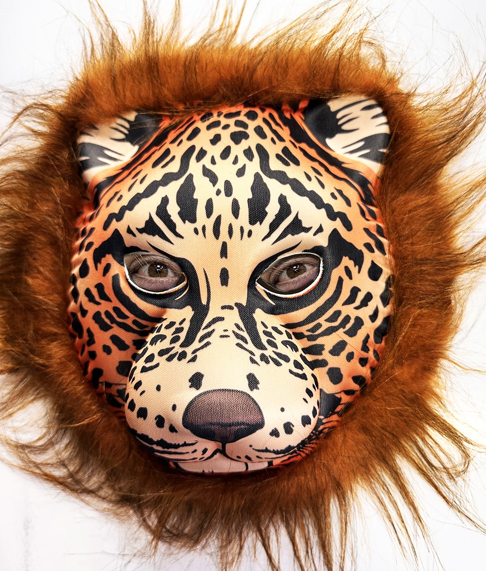 Маска льва с коричневой гривой Eva Mega Plush № 37