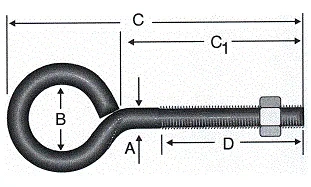 Kapalı Metrik Kanca M5 / 21x80 - 100 Adet