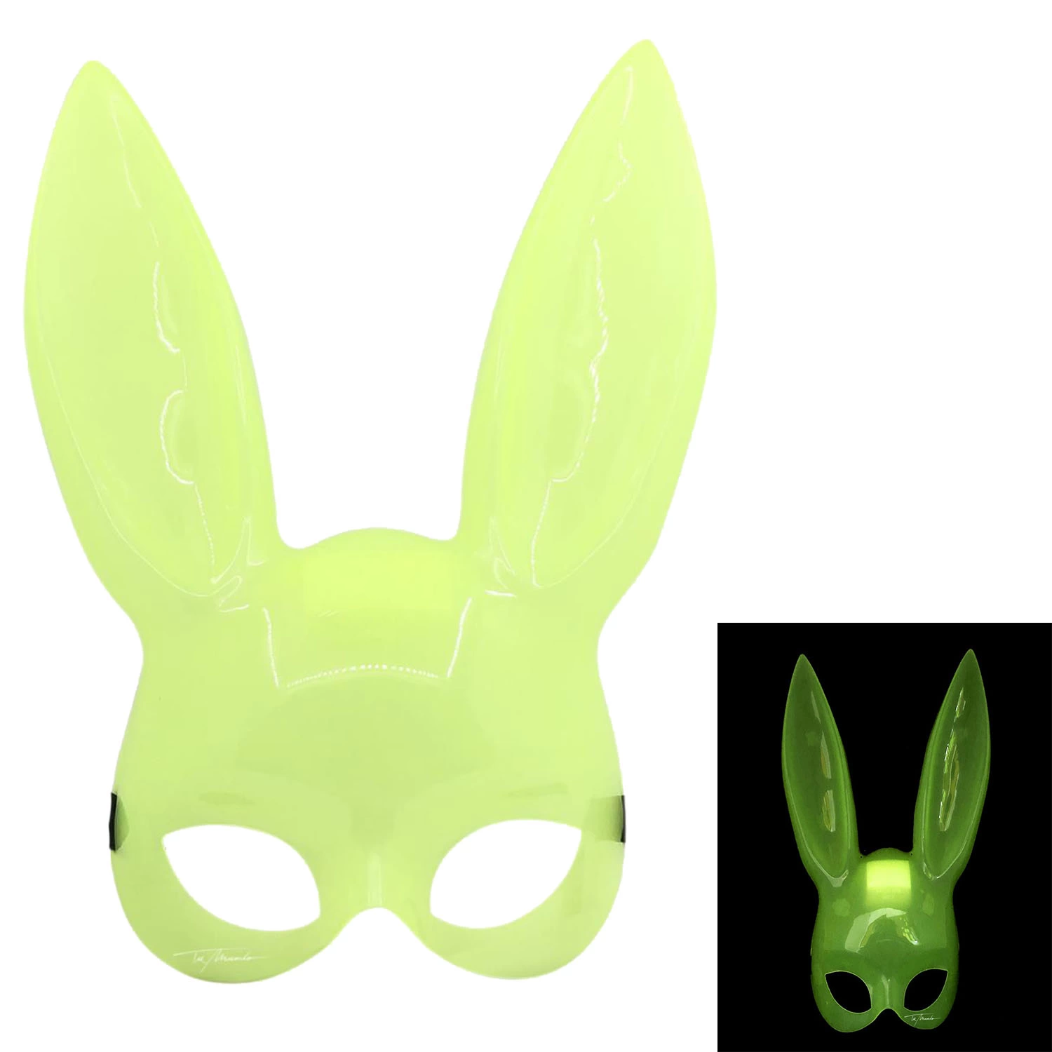 Karanlıkta Parlayan Fosforlu Tavşan Maskesi – Glow Bunny Masquerade Maske