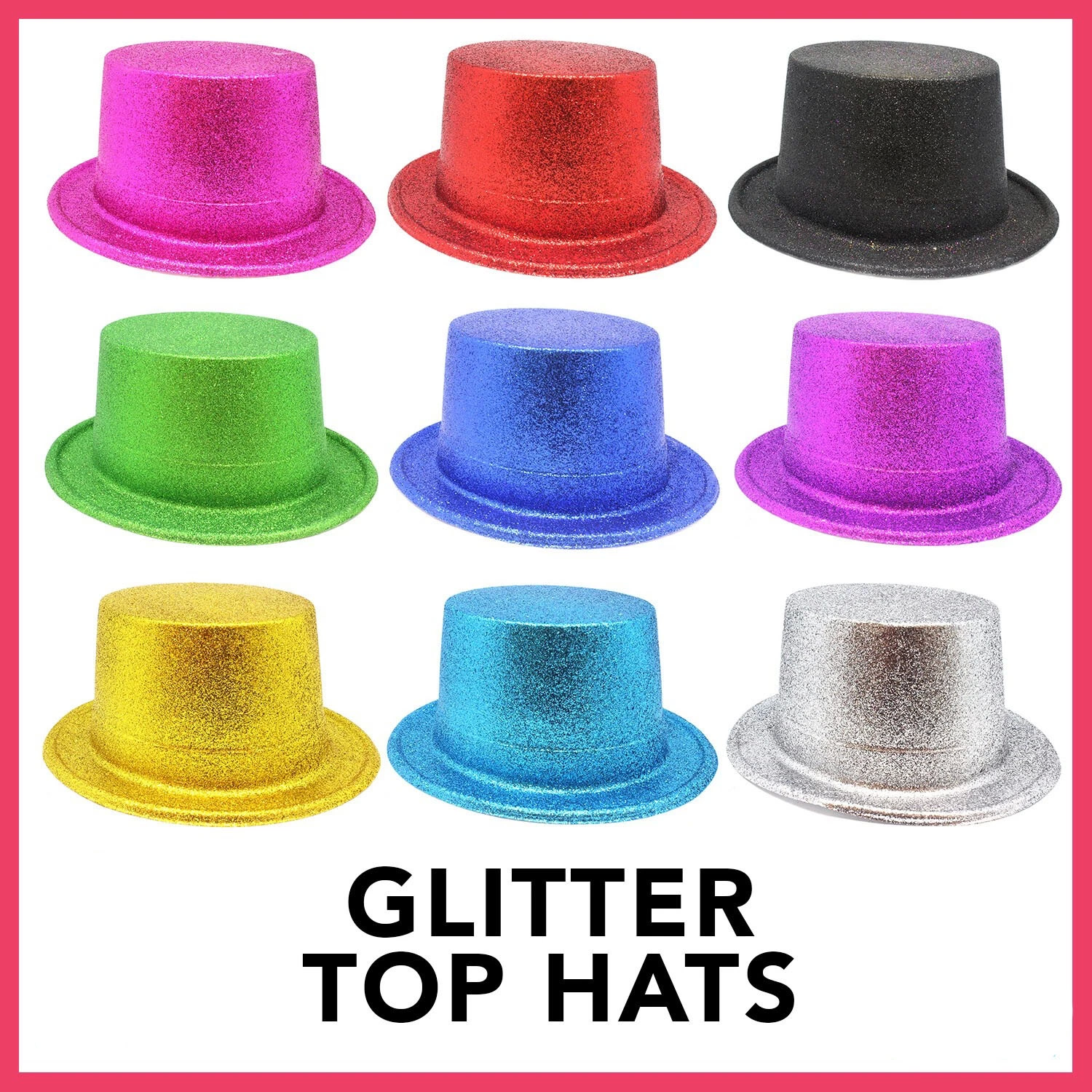 Karışık Renk Simli Silindir Parti Şapkaları