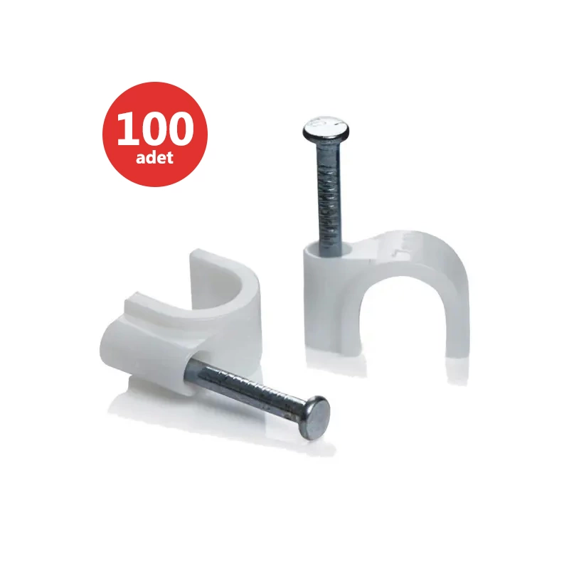 Karya 7 Numara Çelik Çivili 16 Mm Kroşe 100Lü Poşet4X10 Antigron Kablolar İçin