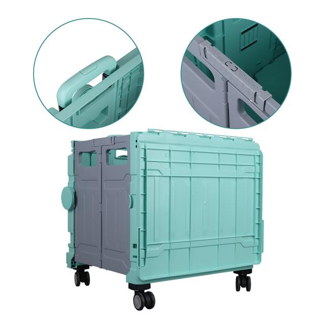 Katlanabilir Market Pazar Kamp Tekerlekli Alışveriş Arabası 60KG Kapasiteli