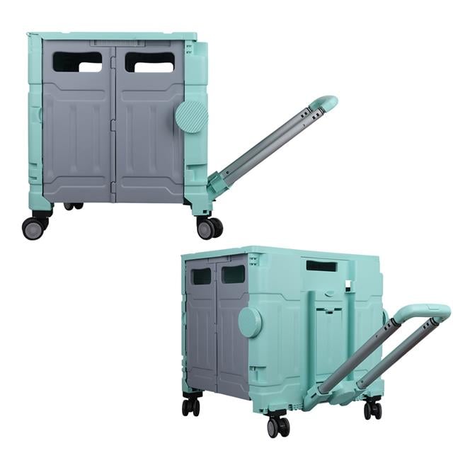 Katlanabilir Market Pazar Kamp Tekerlekli Alışveriş Arabası 60KG Kapasiteli
