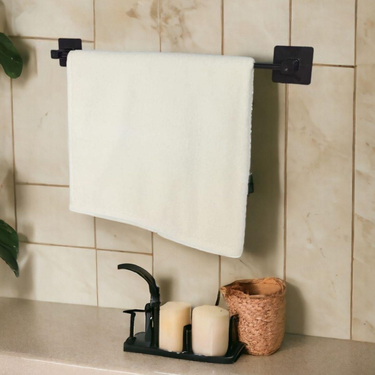 Самоклеящийся черный держатель для полотенец (4620)