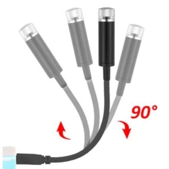 Kırmızı Ayak Altı Tavan Led Araç içi Aydınlatma Oto Araba İç Disko Ayarlanır USB Lamba Işık