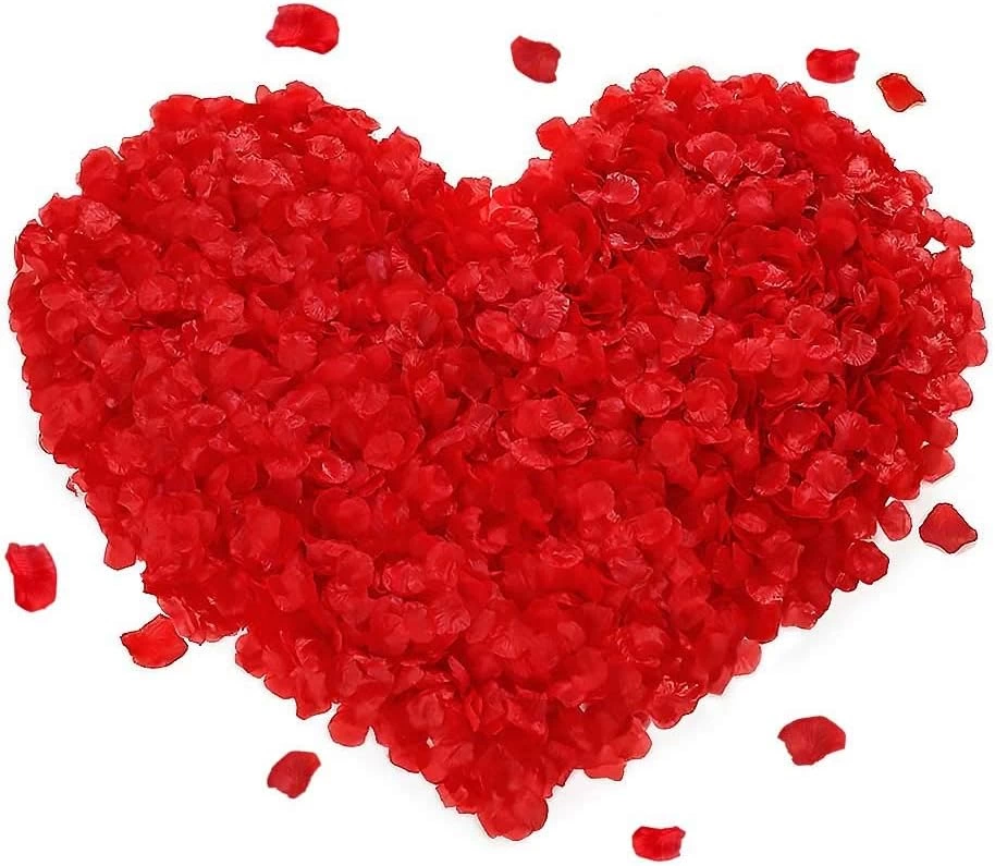 Kırmızı Renk Gül Yaprağı Şekilli Konfeti – 10 Paket 1000 Adet