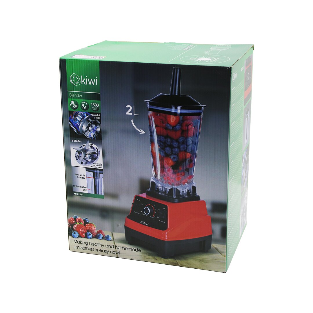 KİWİ KSB-2251 PRO STANDLI BLENDER BUZ KIRICI ÇOK AMAÇLI BLENDER DOĞRAYICI 1500W6 BIÇAKHAZNE=2LT 9 K