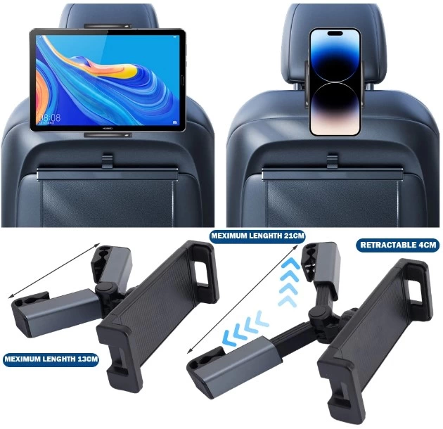 Araç Koltuk Arkası Tablet Tutucu, Telefon Tutucu, Tablet/telefon Tutucu, 360° İpad Pro 12.9 Mini Ai