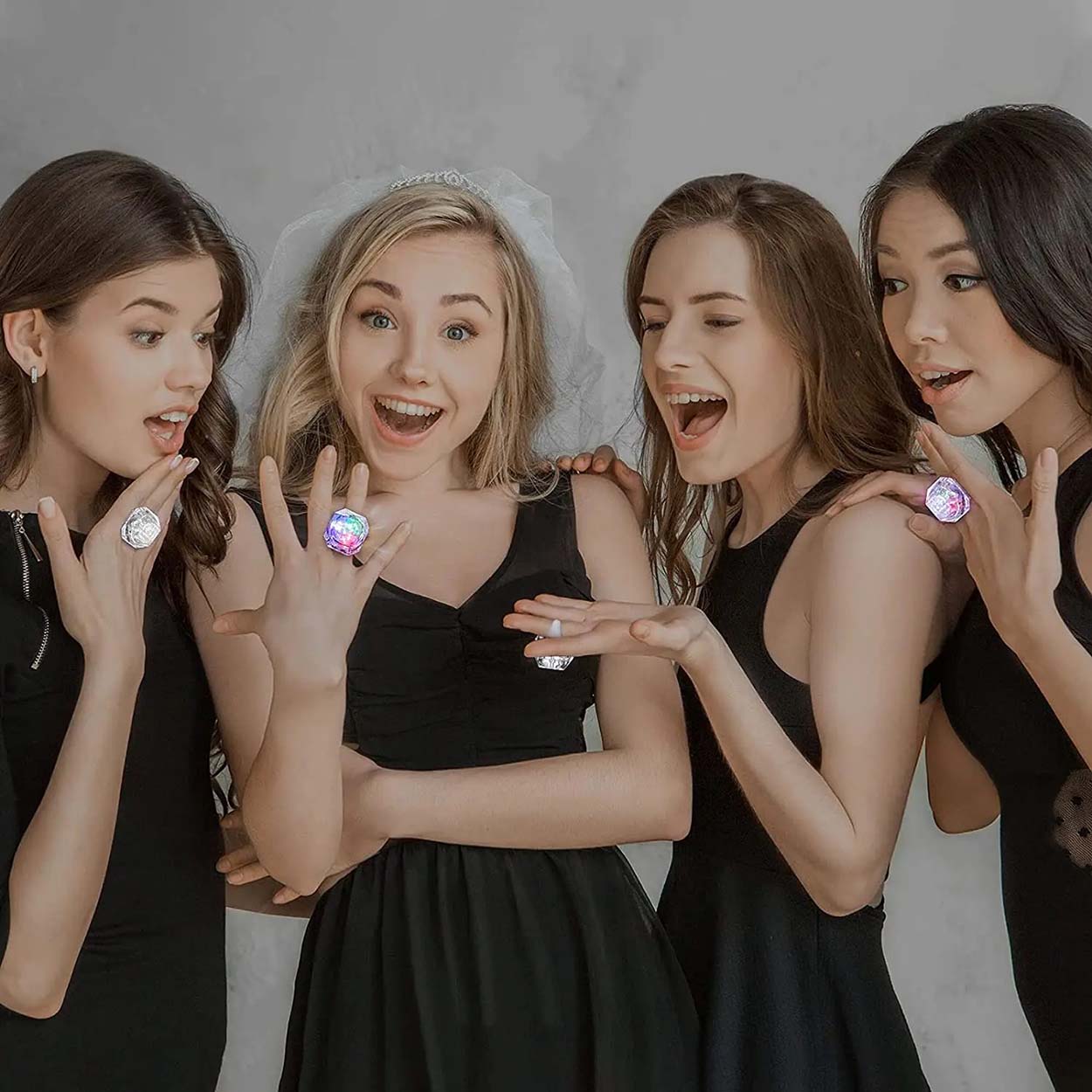 Kristal LED Parti Yüzük Seti