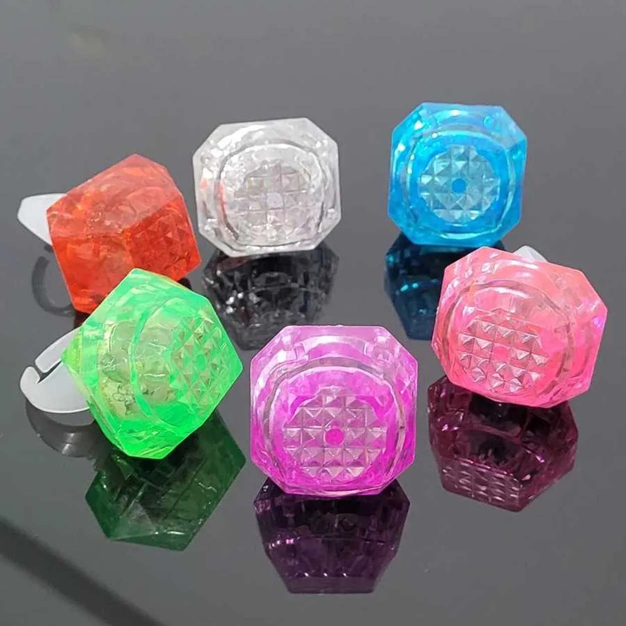 Светодиодная лампа Crystal Design, 3 режима, синее кольцо, 3,5 х 5 см