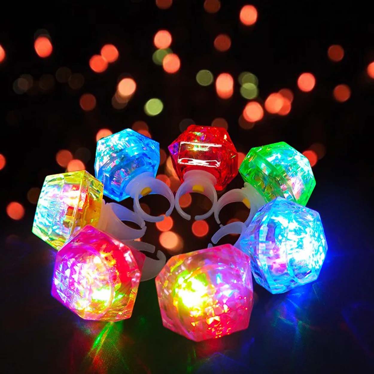 Светодиодная лампа Crystal Design, 3 режима, серебряное кольцо, 3,5 х 5 см