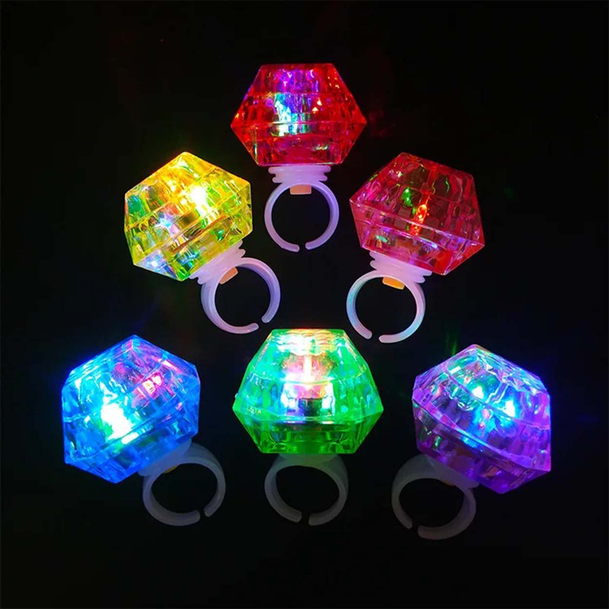 Светодиодная лампа Crystal Design, 3 режима, зеленое кольцо, 3,5 х 5 см