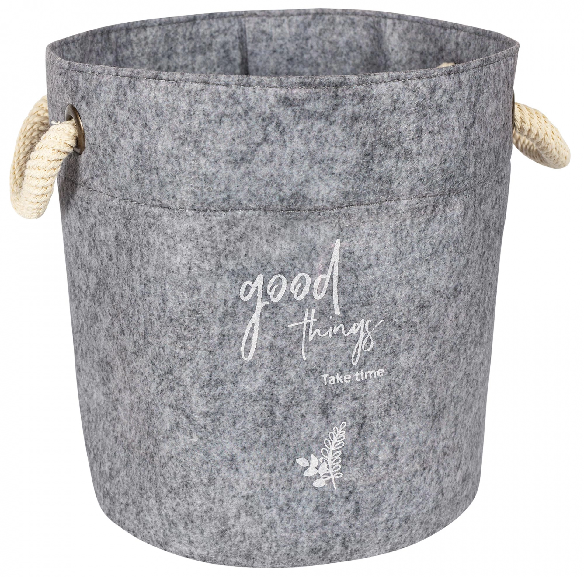 Kulplu Yuvarlak Düzenleyici Çok Amaçlı Kolay Taşınabilen Organizer Keçe Sepet