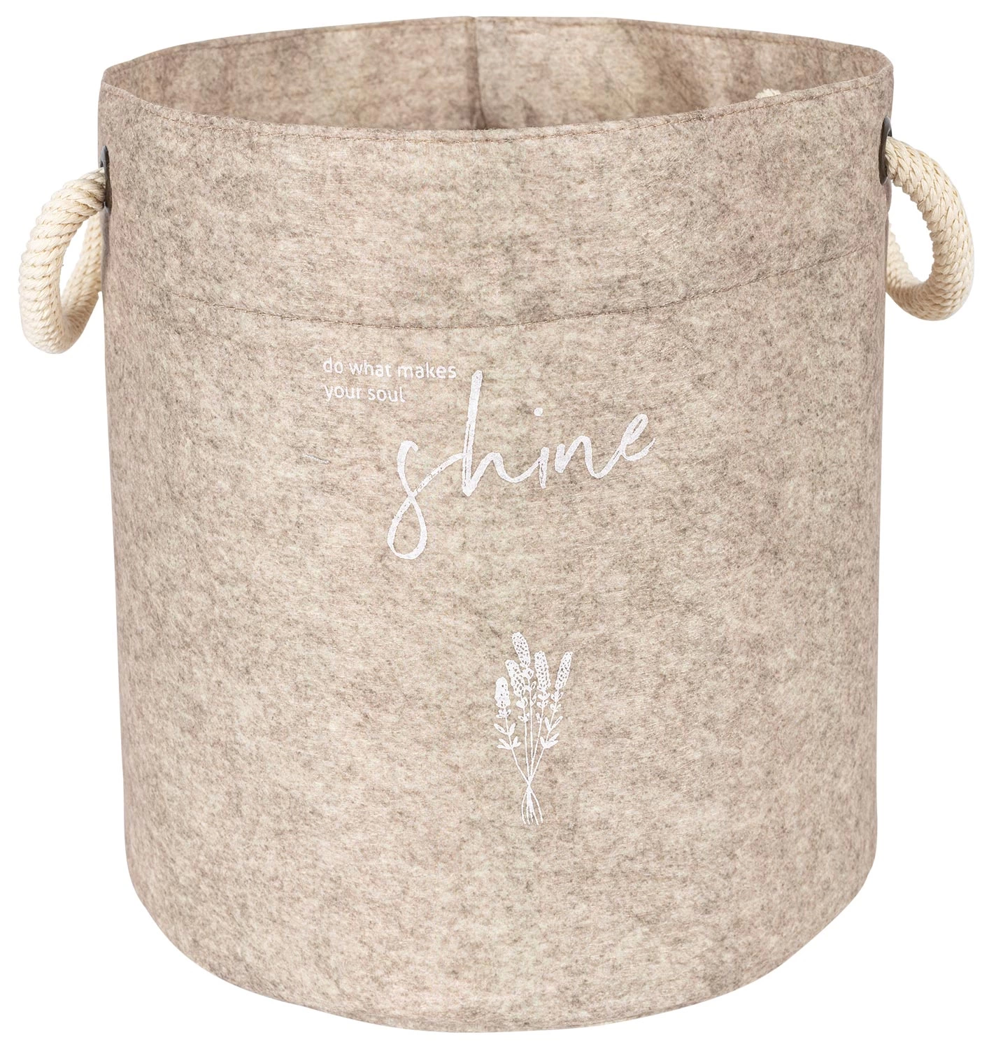 Kulplu Yuvarlak Düzenleyici Çok Amaçlı Kolay Taşınabilen Organizer Keçe Sepet