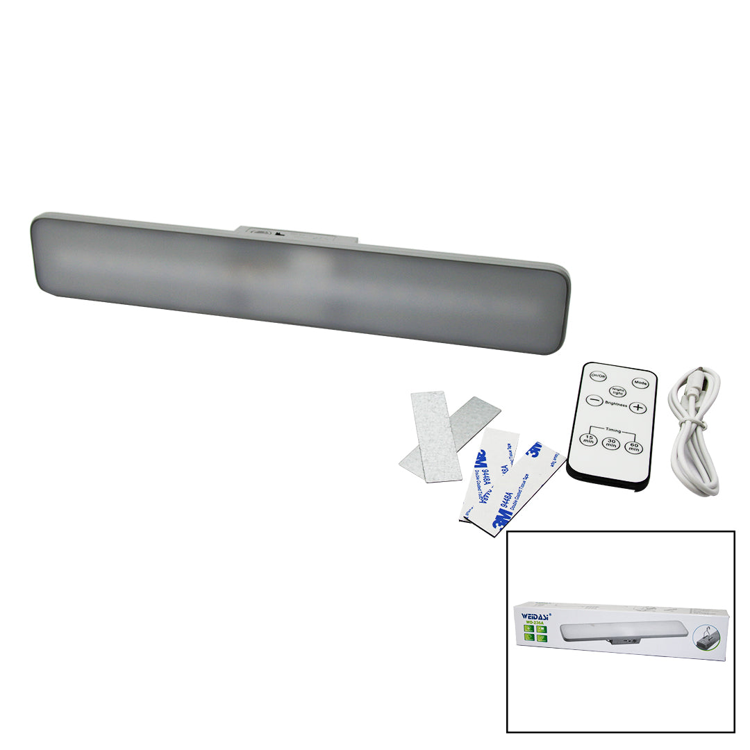 Kumandalı - Zaman - Işık Gücü Ayarlı Metal Askılı - Usb Şarjlı Lamba Fener 20Smd Led