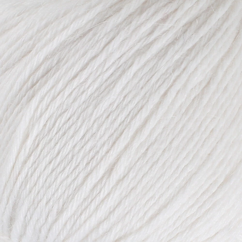 La Mia Angora 50gr Beyaz El Örgü İpi - L001 - 33804