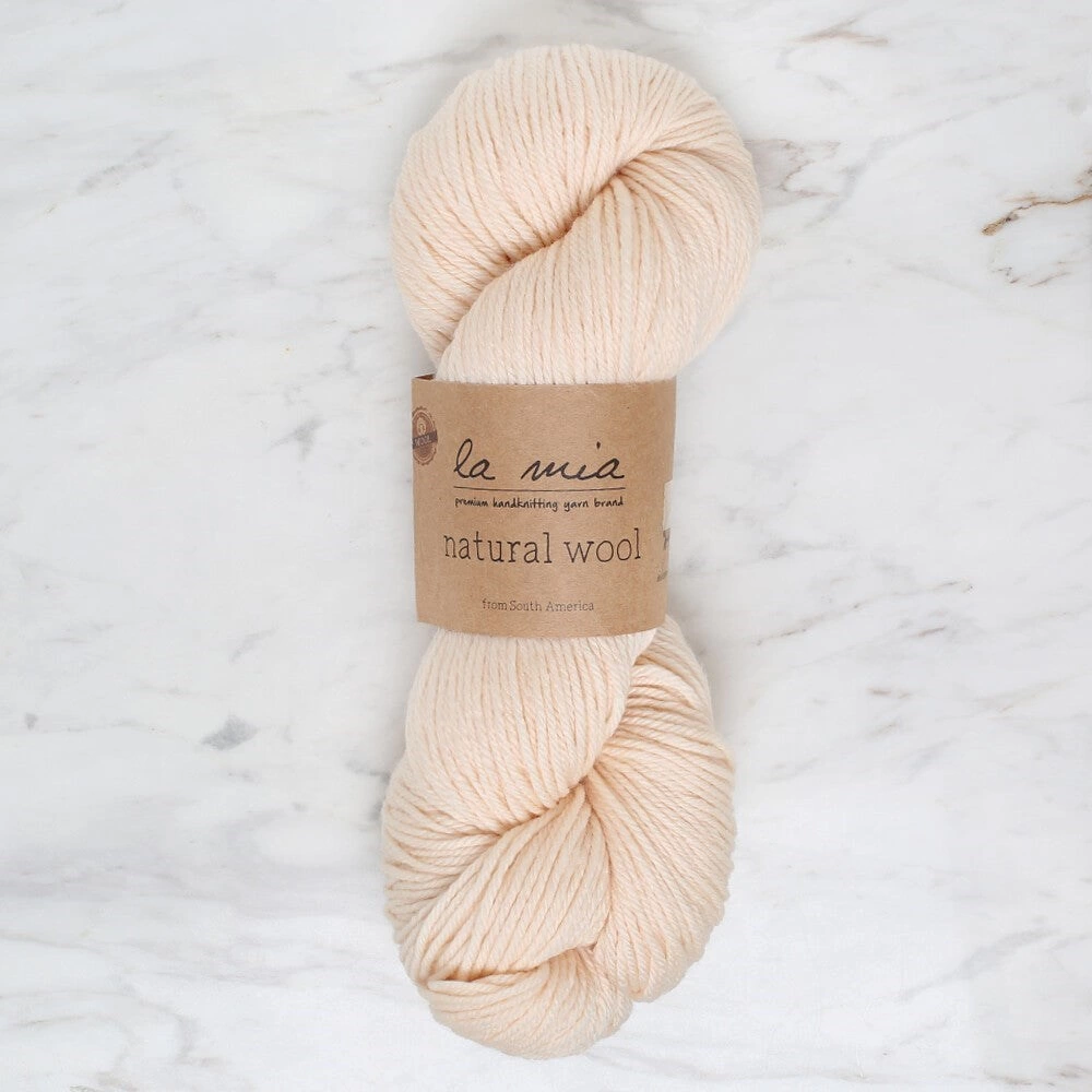 La Mia Natural Wool Krem El Örgü İpi - L289 - 34394