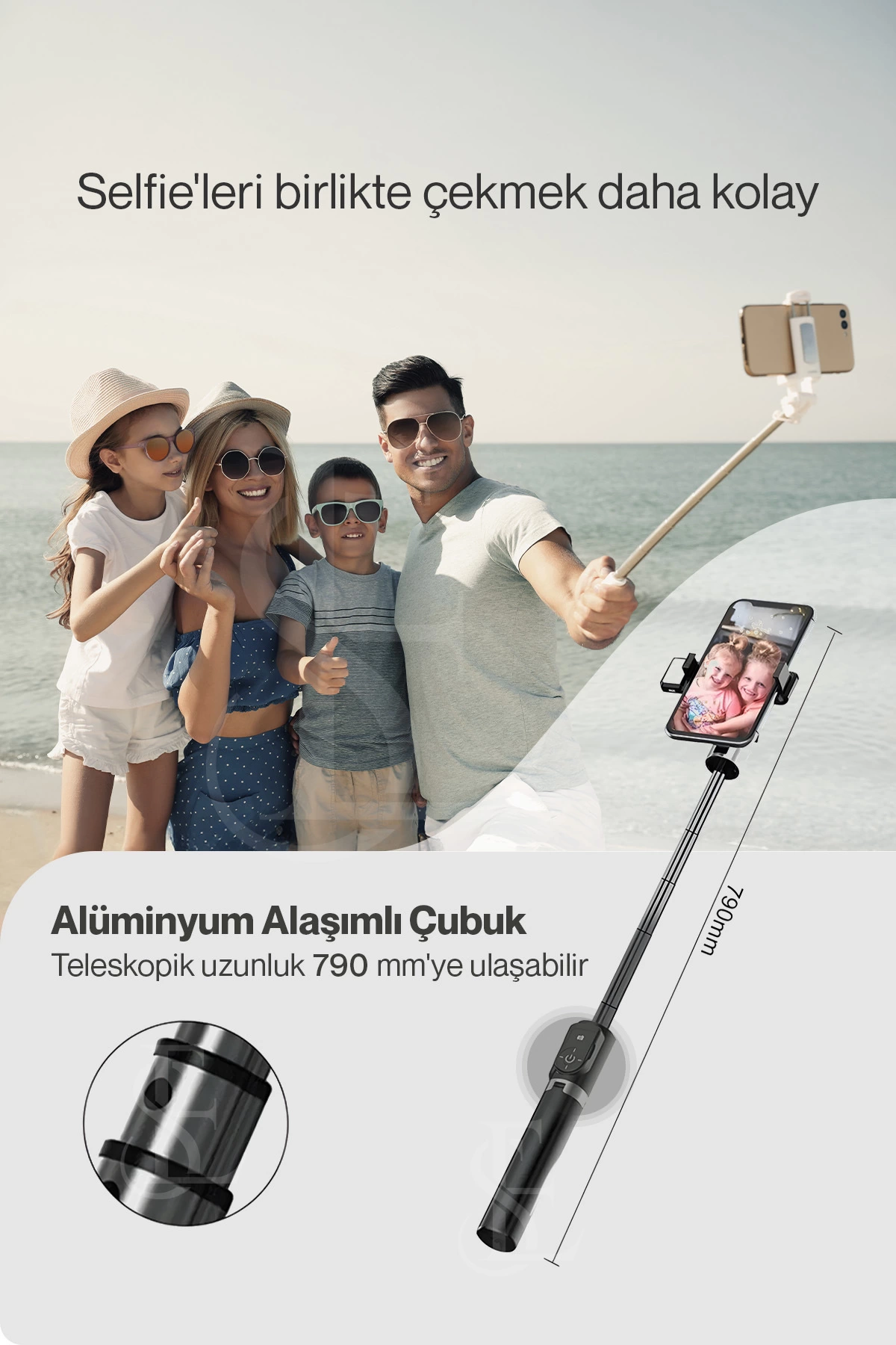 Led Işıklı Selfie Çubuğu Bluetooth Kumandalı Kablosuz Tripot Selfie Monopod Selfie Stick