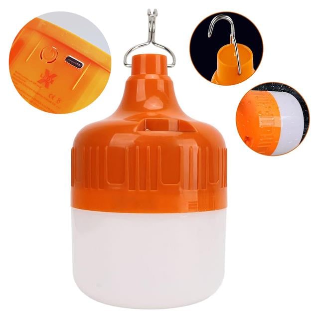LN-OR20G 20 Watt TYPE-C Şarjlı Taşınabilir Asma Kancalı Kamp Çadır Lambası 6500K 1200mAh 3 Modlu AB