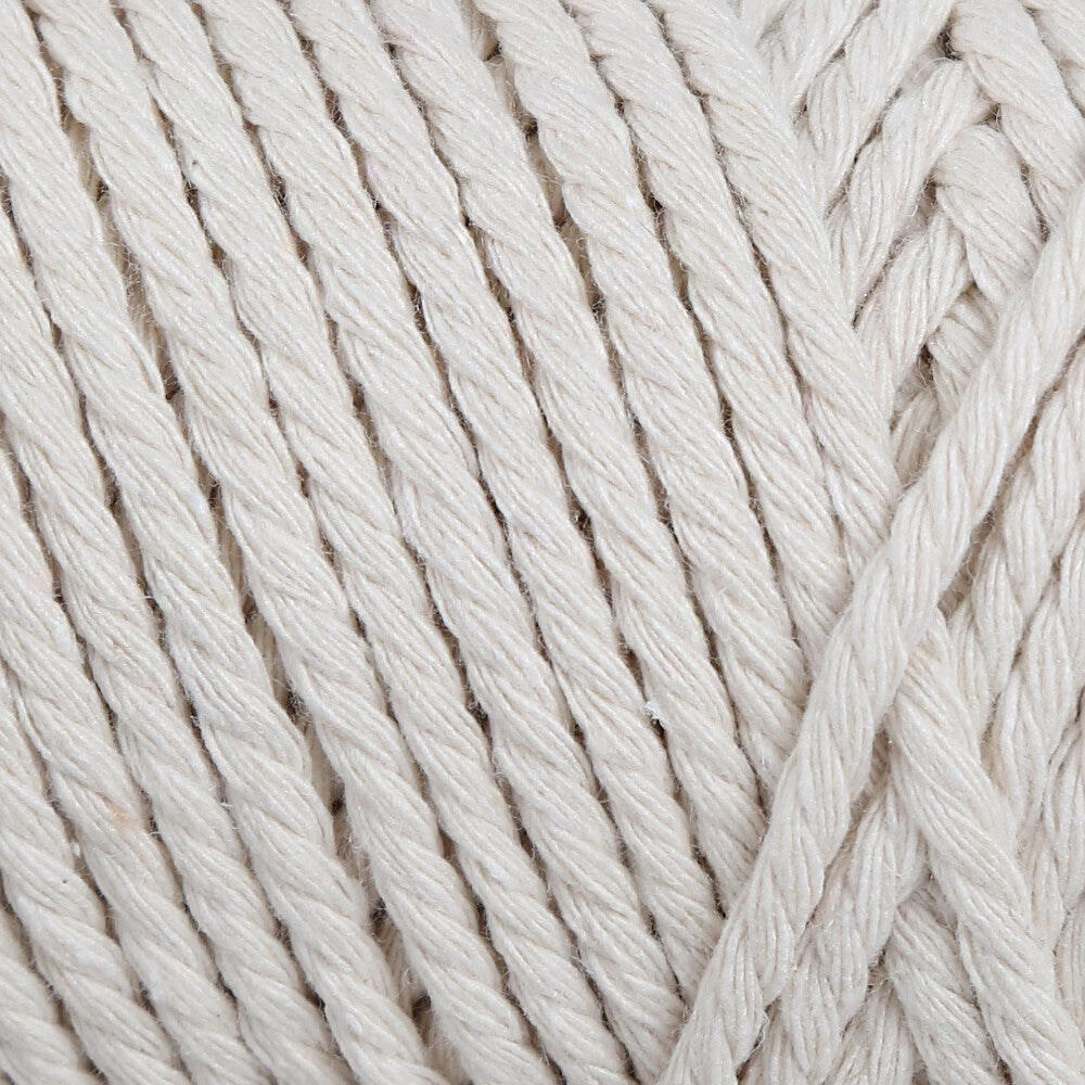 Loren Decor Slim 3 Büküm Makrome İpi Krem - L002