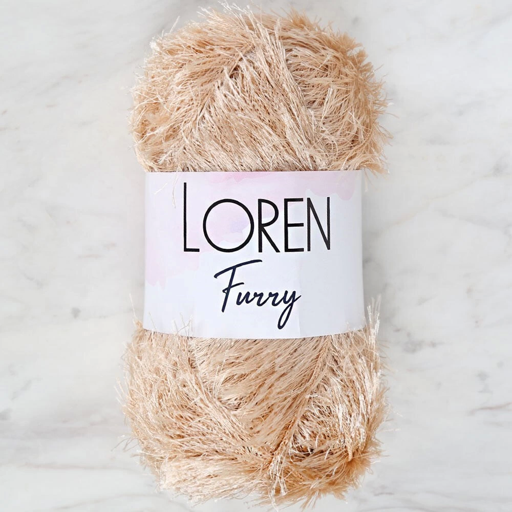 Loren Furry Bej El Örgü İpi - RF100