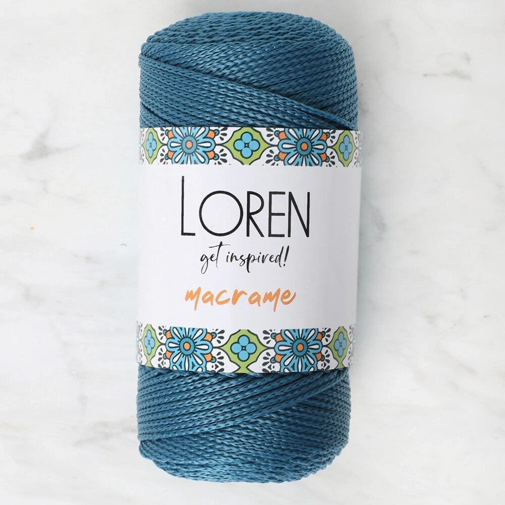 Loren Macrame Petrol Mavisi El Örgü İpi - RM 0238 - 34356