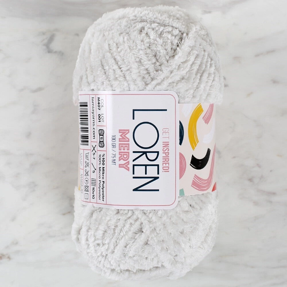 Loren Mery Gri El Örgü İpi - M407 - 34314