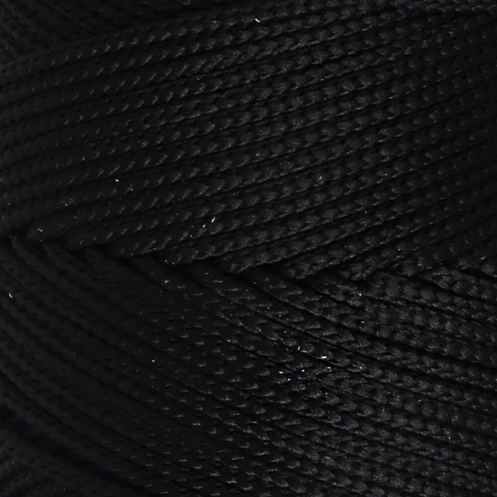 Loren Polyester Soft Macrame Siyah El Örgü İpi - LM040 - 34445