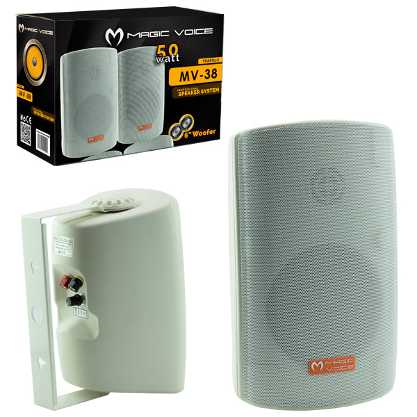 Magicvoice Mv-38 11 см 50 Вт Белый Колонна Хмель 2-Pack Трансформатор 