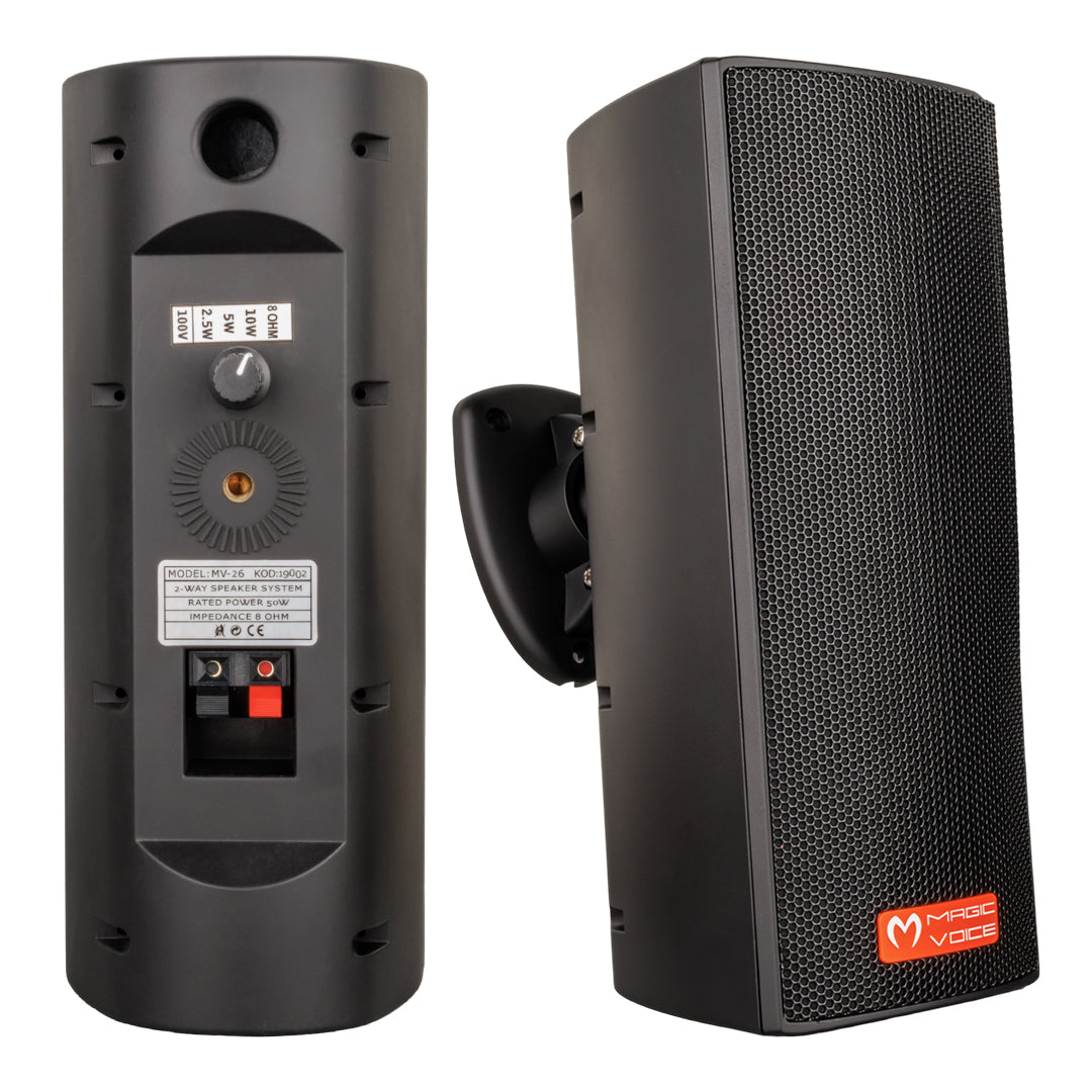 Magicvoice Mv-26 2*7,5 см, комплект из 2 колонок-трансформеров мощностью 50 Вт, черный