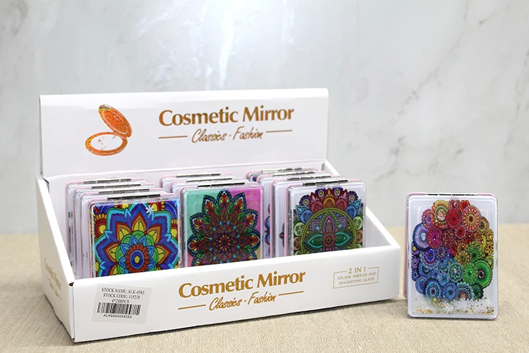 Mandala Desenli Hareketli Sulu El Aynası Alk4583