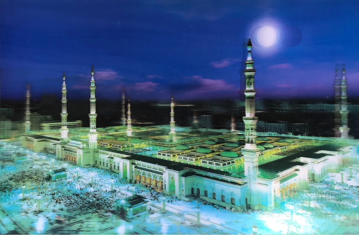 Mescid-i Nebevi Duvar Tablosu Resmi - İslami Hediye Seçeneği 40x60 Cm