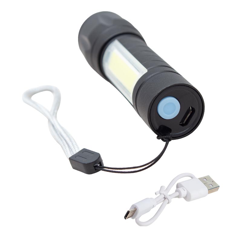 Металлический фонарик Power LED перезаряжаемый фонарик 