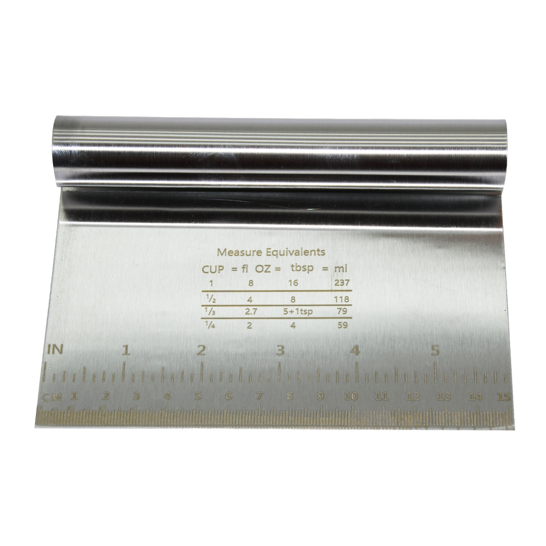 Металлическая хромированная форма для теста - скребок 15x11 см