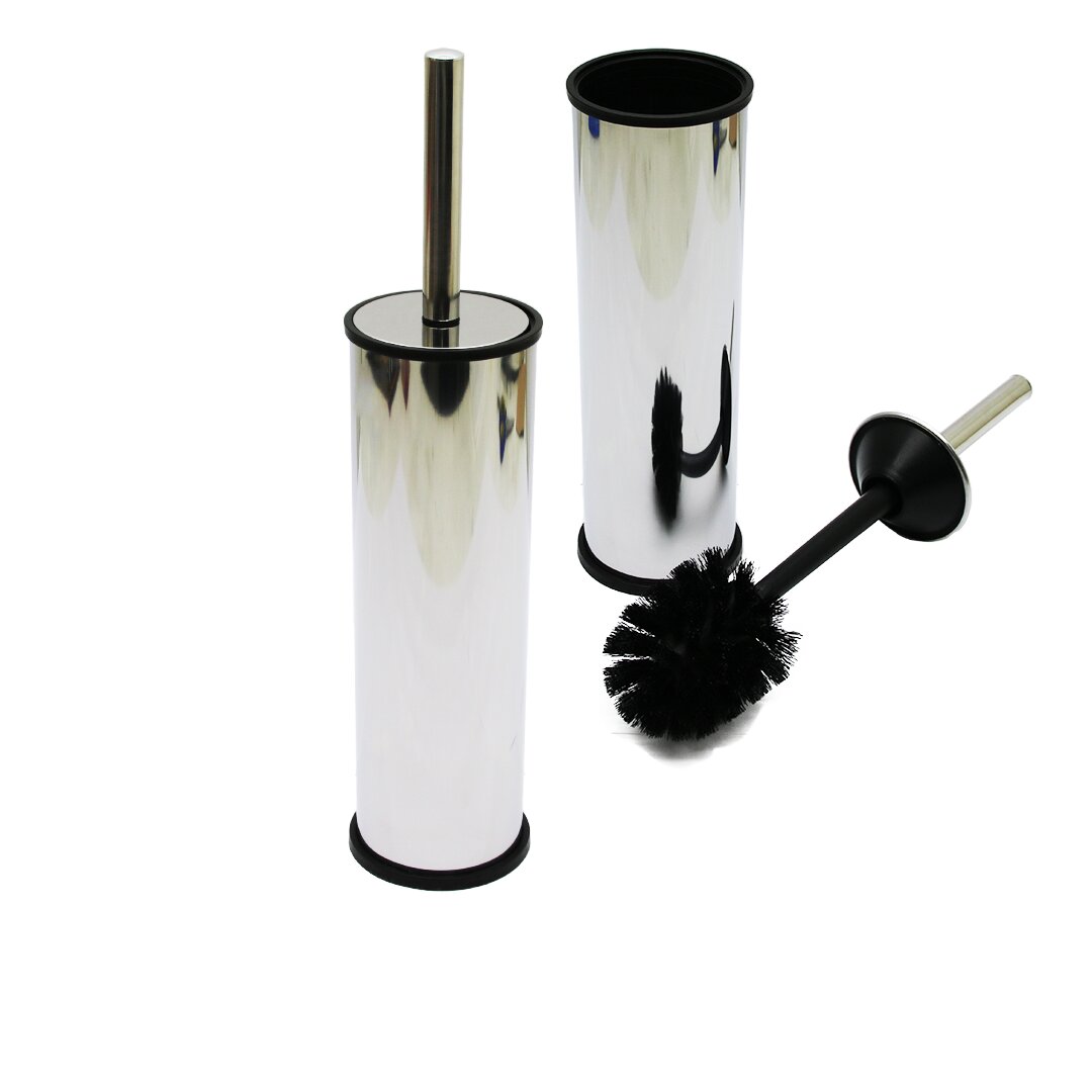 Металлический унитаз Микро-1 эко с ершиком и плоской крышкой