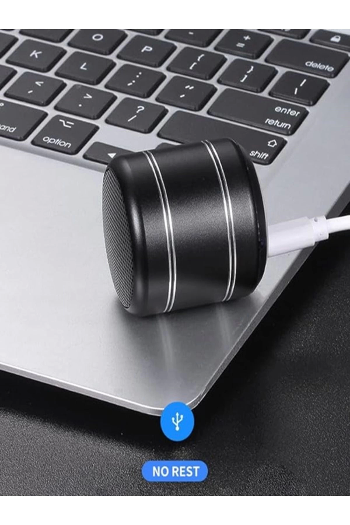 Mini Alüminyum Tws Kablosuz Bluetooth Hoparlör – Yuvarlak Metal Tasarım, Yüksek Bas Ve Taşınabilir