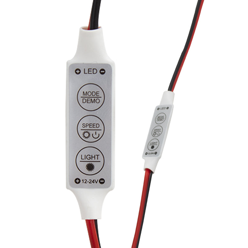MİNİ ÜÇ TUŞLU TEK RENKLİ 12-24 VOLT LED KONTROL CİHAZI