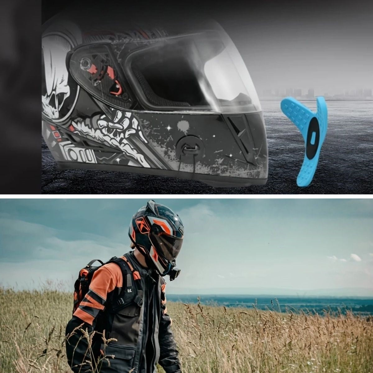 Motorsiklet Kask Önü Takılan Telefon Tutucu Aksiyon Kamerası Takılabilen Aparat