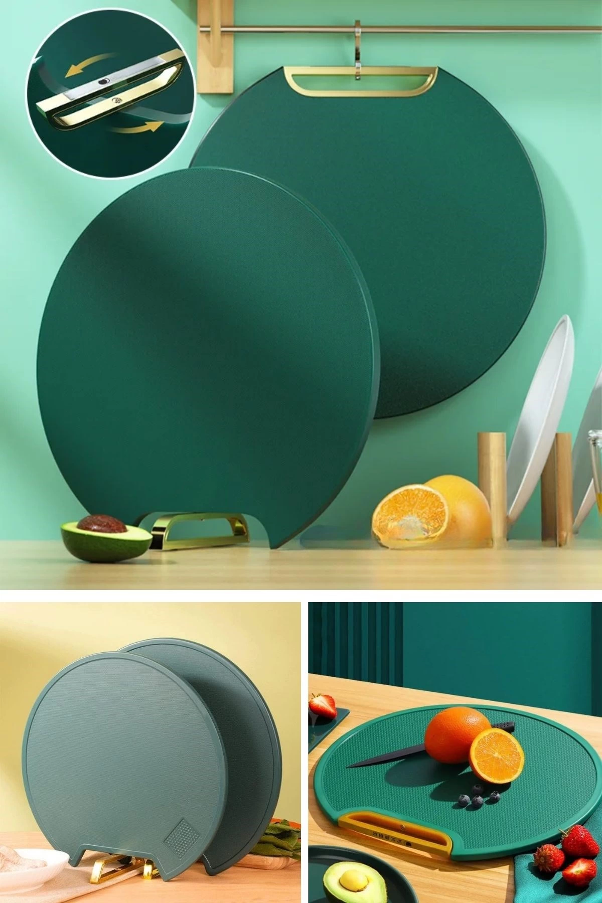 Mutfak Sebze,Meyve,Et,Balık,Ekmek Doğrama Kesme Tahtası Standlı Kesim Panosu