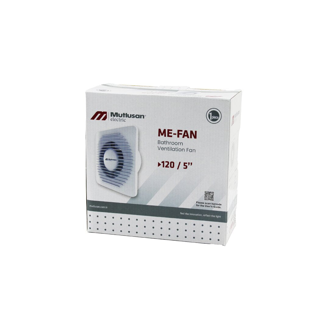 Mutlusan-001 211 000 120 00 00 Me-fan 120/5" для вентиляции ванной комнаты и туалета, 15 Вт, 1900 об/мин, 120 м3/ч
