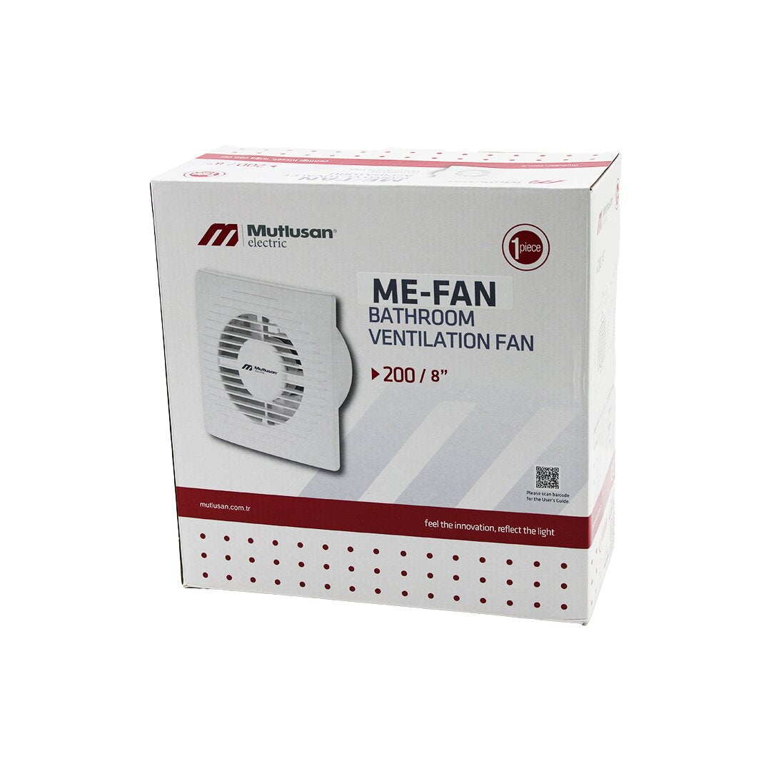Mutlusan-001 211 000 200 00 00 Me-fan 2008 дюймовый аспиратор для ванной комнаты и туалета 40 Вт 1000 об/мин 200 м3/ч