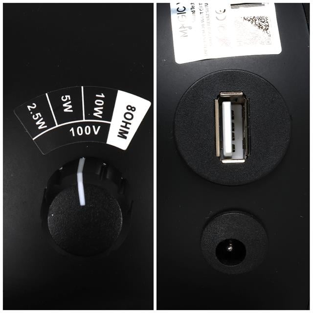 MV-13 7.5 CM 20 Watt Komütatörlü Hat Trafolu Siyah Sütun Sarkık Hoparlör