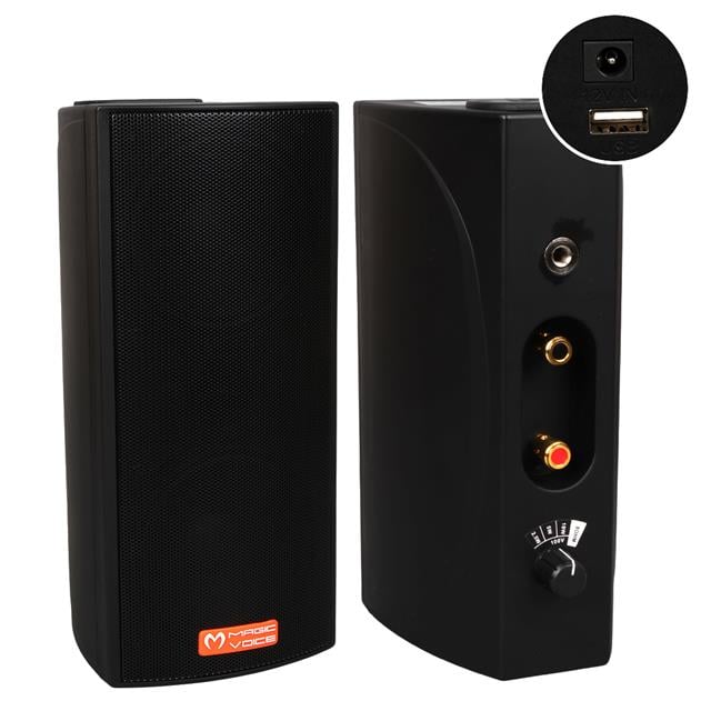 MV-19 2x7.5 CM 40 Watt Komütatörlü Hat Trafolu Siyah Sütun Hoparlör