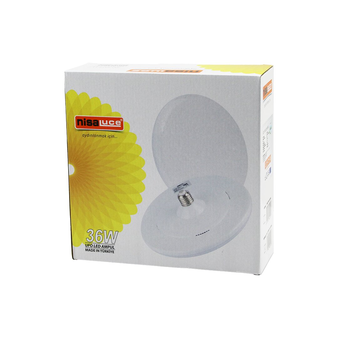 Ni̇saluce Eamp-063/kb 36w E27 UFO Type Led Lamp Bulb Crystal Patterned Mi̇ka Pls.cap 6400k - 3240lumen