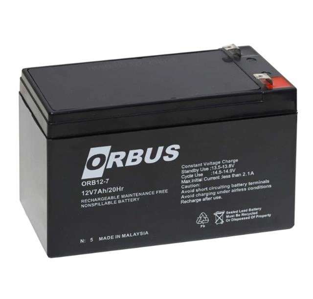 Orbus ORB12-7 12 Volt 7 Amper Kuru Tip Akü
