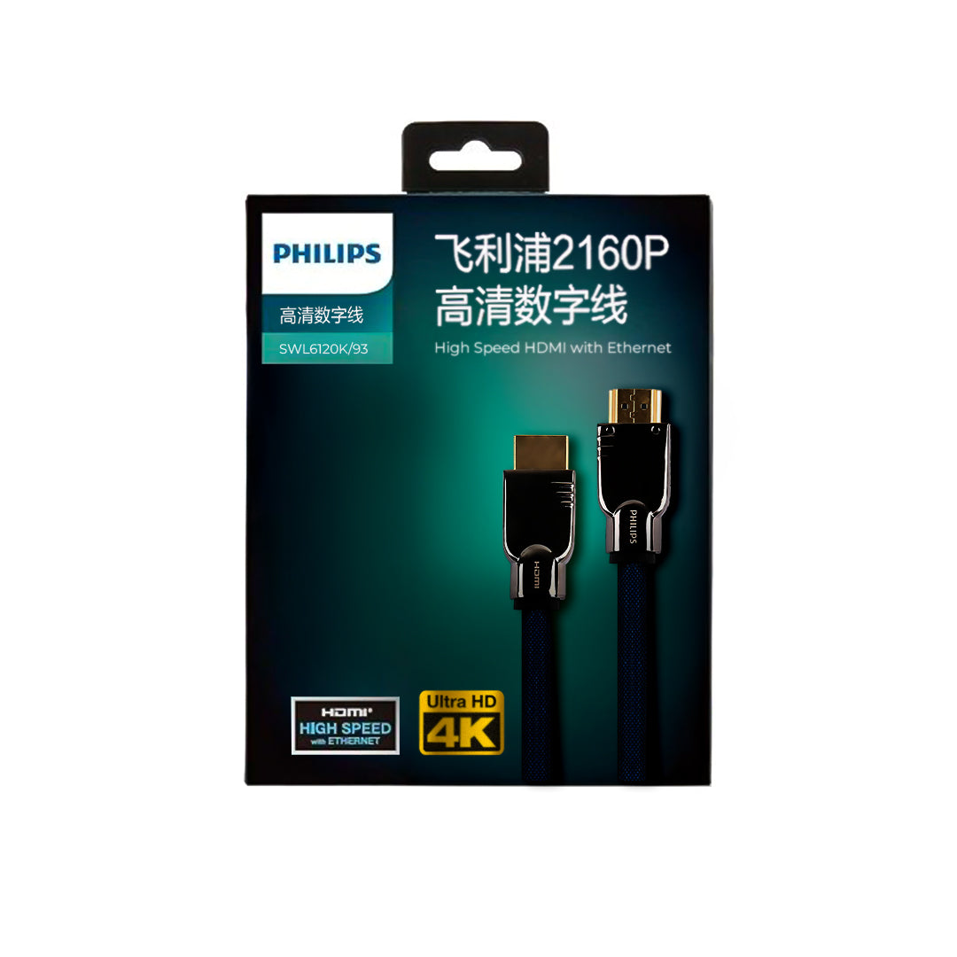 Кабель HDMI Philips Swl6120k/93-1.0 1 метр 4k 60 Гц 