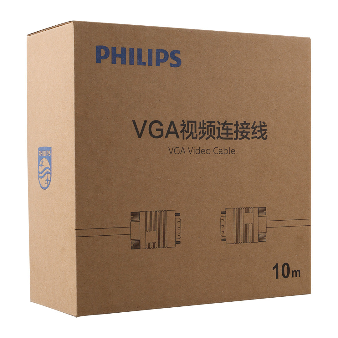 Кабель VGA Philips Swv6139b/93, черный, 3+6 штырь-штырь, 15-контактный, 10 метров 